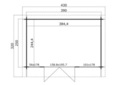 Lasita Maja hytte model Cambridge 250 x 390 cm